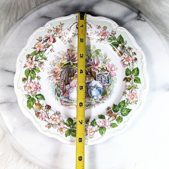 Royal Doulton Brambly Hedge Summer Plate Vintage Artist Signed 8 in Jill Barklem - Picture 4 of 5